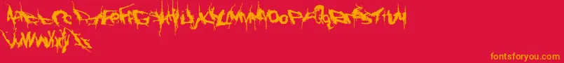 Convalescence Font – Orange Fonts on Red Background