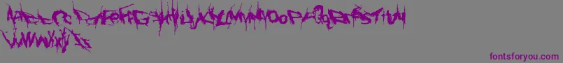 Шрифт Convalescence – фиолетовые шрифты на сером фоне