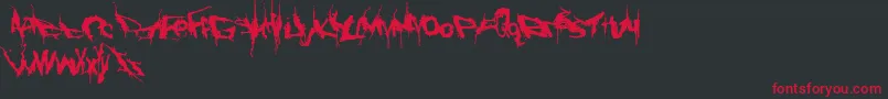 Convalescence Font – Red Fonts on Black Background