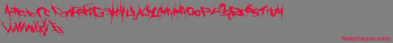 Convalescence-Schriftart – Rote Schriften auf grauem Hintergrund