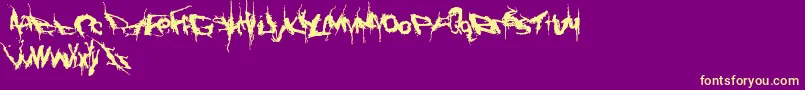 Convalescence Font – Yellow Fonts on Purple Background
