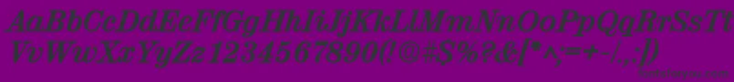 ValencialhBoldItalic Font – Black Fonts on Purple Background