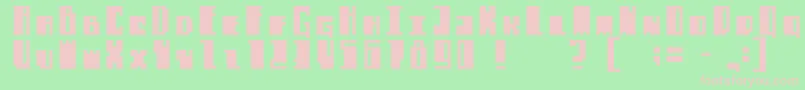 Alachuaregular Font – Pink Fonts on Green Background