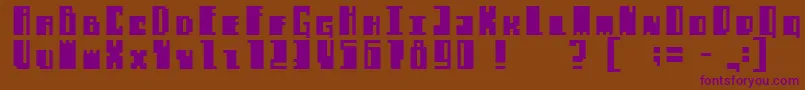 Alachuaregular Font – Purple Fonts on Brown Background