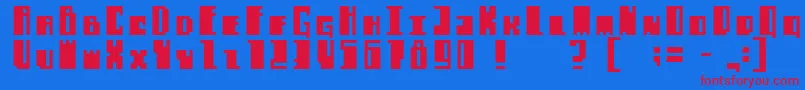 Alachuaregular Font – Red Fonts on Blue Background