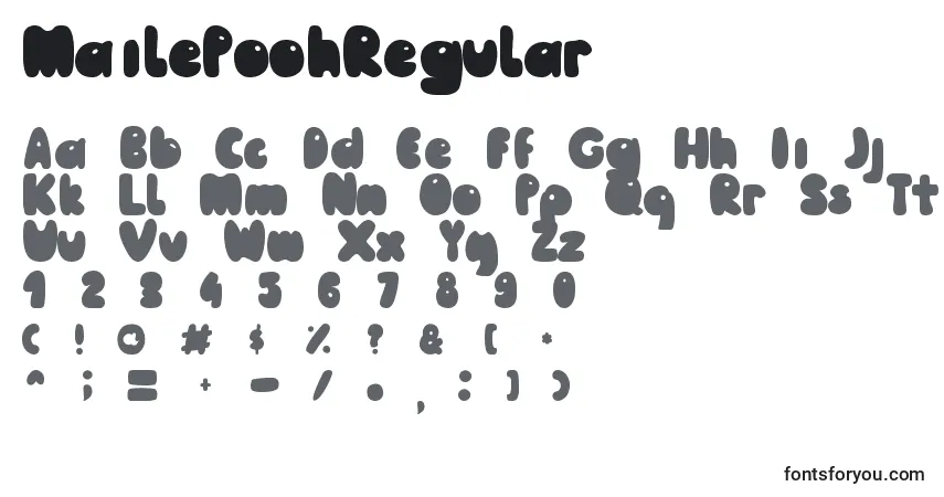 Czcionka MailePoohRegular – alfabet, cyfry, specjalne znaki