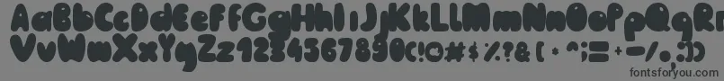 MailePoohRegular Font – Black Fonts on Gray Background