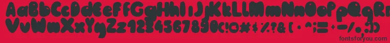 MailePoohRegular Font – Black Fonts on Red Background
