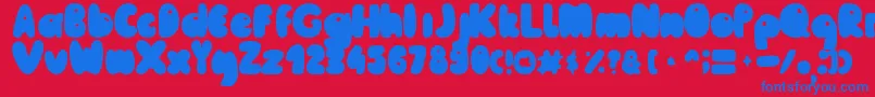 Шрифт MailePoohRegular – синие шрифты на красном фоне