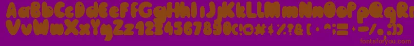 Czcionka MailePoohRegular – brązowe czcionki na fioletowym tle