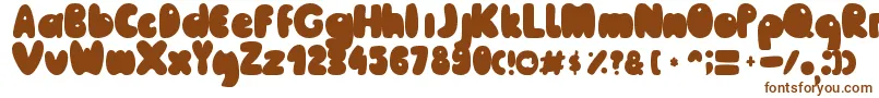 MailePoohRegular-fontti – ruskeat fontit valkoisella taustalla