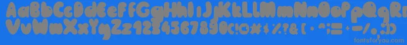 MailePoohRegular Font – Gray Fonts on Blue Background