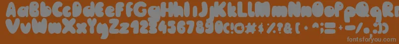 フォントMailePoohRegular – 茶色の背景に灰色の文字