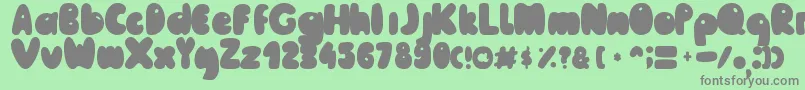 MailePoohRegular Font – Gray Fonts on Green Background