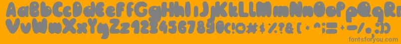 MailePoohRegular Font – Gray Fonts on Orange Background