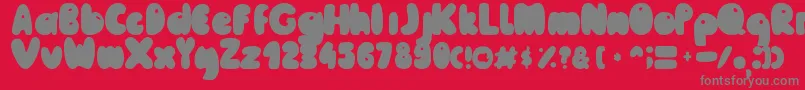 MailePoohRegular Font – Gray Fonts on Red Background