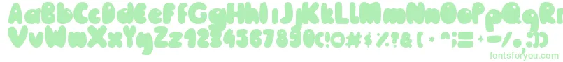 MailePoohRegular Font – Green Fonts on White Background