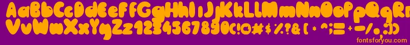 MailePoohRegular Font – Orange Fonts on Purple Background