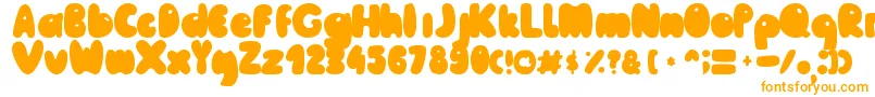 MailePoohRegular Font – Orange Fonts on White Background