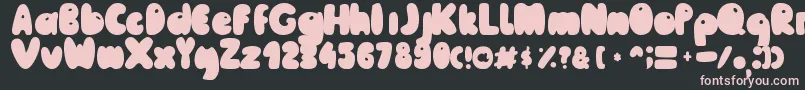 MailePoohRegular Font – Pink Fonts on Black Background