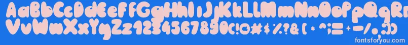 MailePoohRegular Font – Pink Fonts on Blue Background