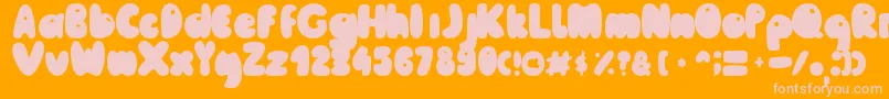 MailePoohRegular Font – Pink Fonts on Orange Background