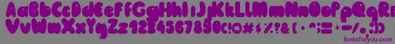 MailePoohRegular-fontti – violetit fontit harmaalla taustalla