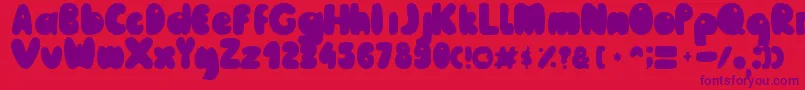 Police MailePoohRegular – polices violettes sur fond rouge