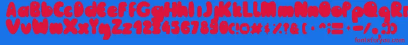 MailePoohRegular Font – Red Fonts on Blue Background