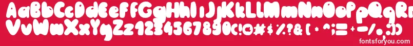 MailePoohRegular Font – White Fonts on Red Background