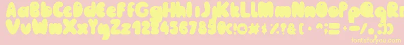 fuente MailePoohRegular – Fuentes Amarillas Sobre Fondo Rosa