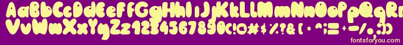 MailePoohRegular Font – Yellow Fonts on Purple Background