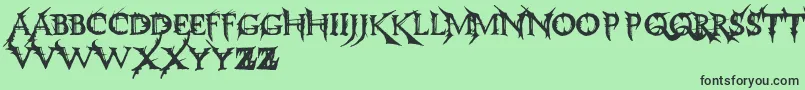フォントMakeJuice – 緑の背景に黒い文字