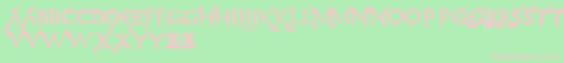 MakeJuice Font – Pink Fonts on Green Background