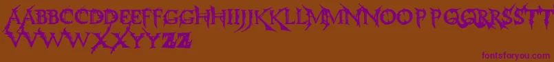 MakeJuice Font – Purple Fonts on Brown Background