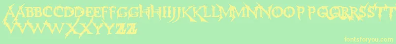 MakeJuice Font – Yellow Fonts on Green Background