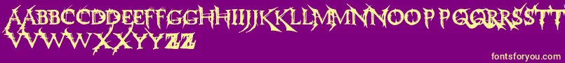 Шрифт MakeJuice – жёлтые шрифты на фиолетовом фоне