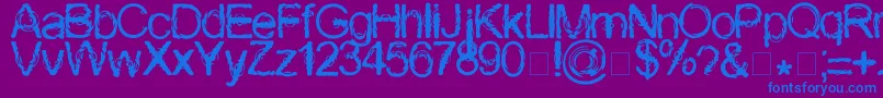 Wasser Font – Blue Fonts on Purple Background