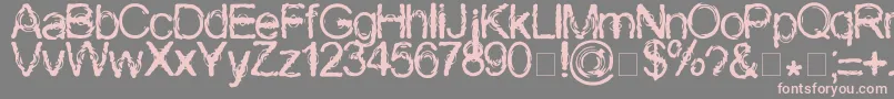 Wasser Font – Pink Fonts on Gray Background