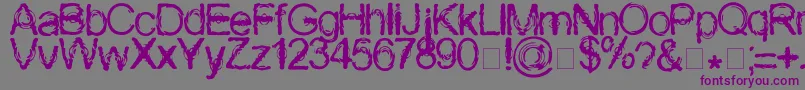 Wasser Font – Purple Fonts on Gray Background