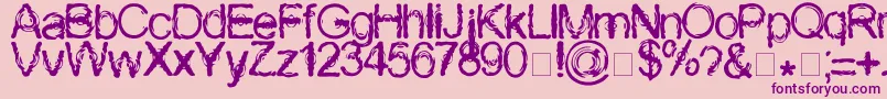 Wasser Font – Purple Fonts on Pink Background