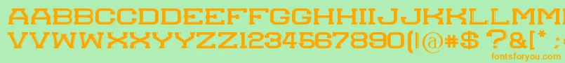 Molesk Font – Orange Fonts on Green Background