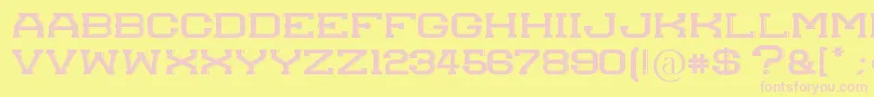 Molesk Font – Pink Fonts on Yellow Background