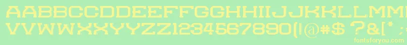 Molesk Font – Yellow Fonts on Green Background