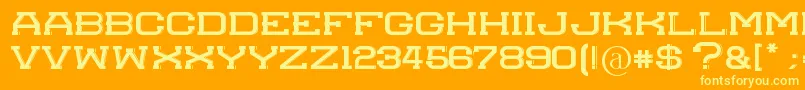 Molesk Font – Yellow Fonts on Orange Background