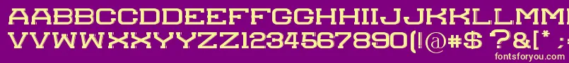 Molesk Font – Yellow Fonts on Purple Background