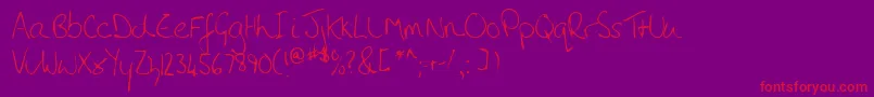 fuente Lehn010 – Fuentes Rojas Sobre Fondo Morado