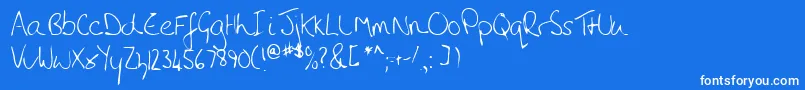 Lehn010 Font – White Fonts on Blue Background
