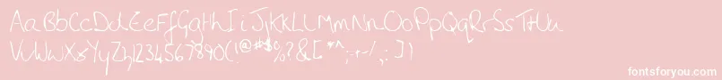 フォントLehn010 – ピンクの背景に白い文字