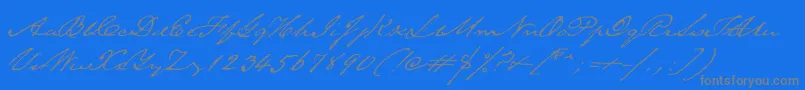 TexasHero-Schriftart – Graue Schriften auf blauem Hintergrund